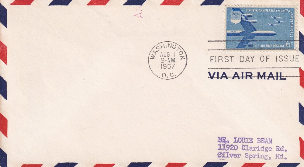 STAMP US SCOTT C49 "U.S. Air Force" 6 CENT 1957 FDC - G