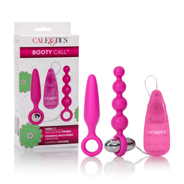 CalExotics Booty Call Booty Vibro Kit Pink Vibrating Butt Plug Vibe Vibrator