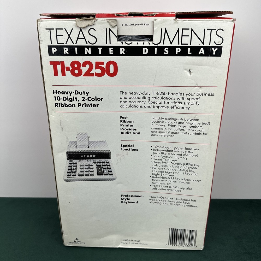Texas Instruments Model TI-8250 Electronic Calculator Works