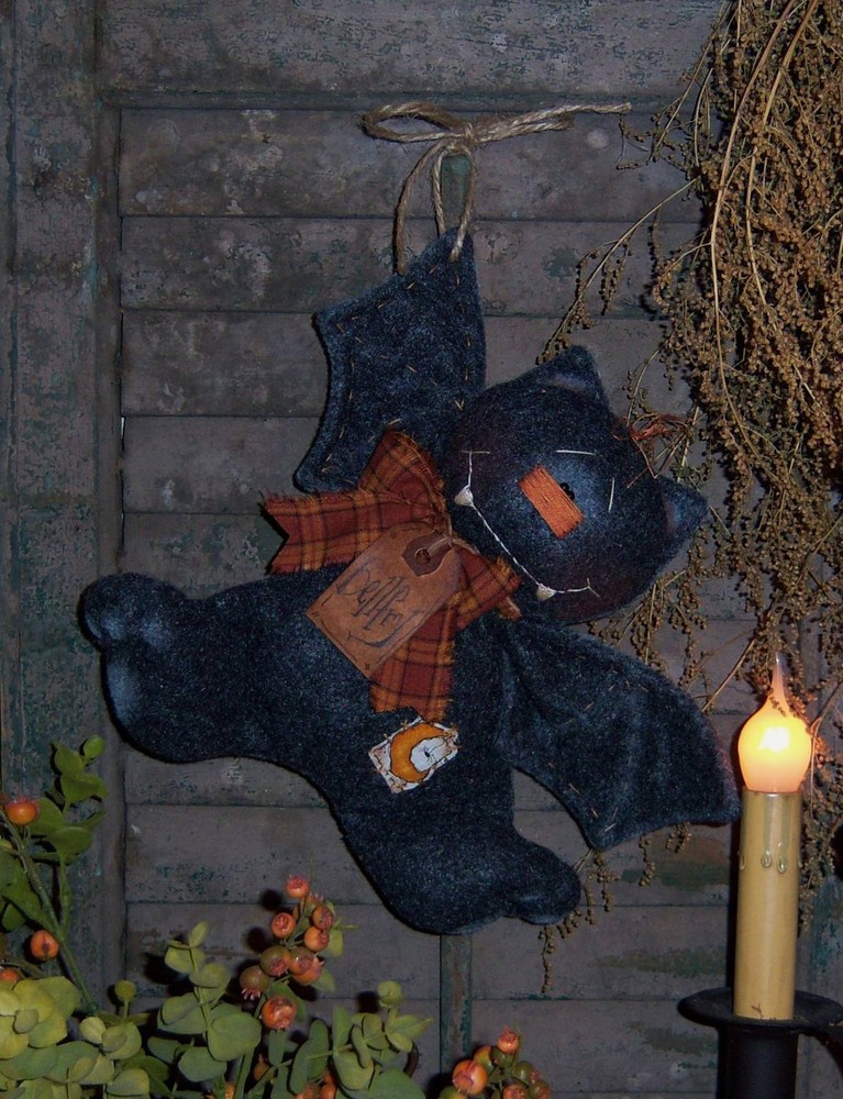 Primitive Bellfry Bat Halloween Doll Paper Pattern #150