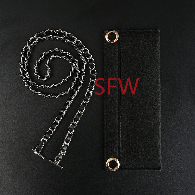 Conversion Kit For Chanel Classic Long Flap Wallet Insert+Cowhide Leather Chain