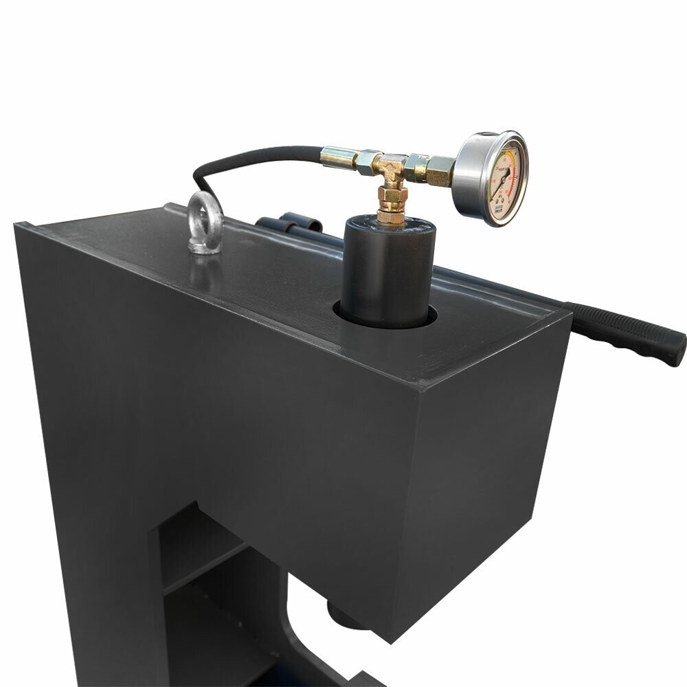 C-Frame 16 Ton Hydraulic Press 7-7/8" Stroke 2-Speed Hand Pump with Gauge