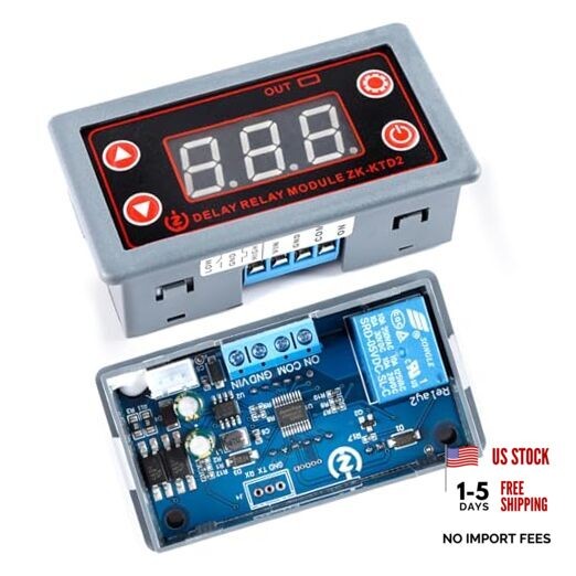 ZK-KTD2 DC 5-30V Delay Relay Module, 5A Multi-Function Timer for Industrial
