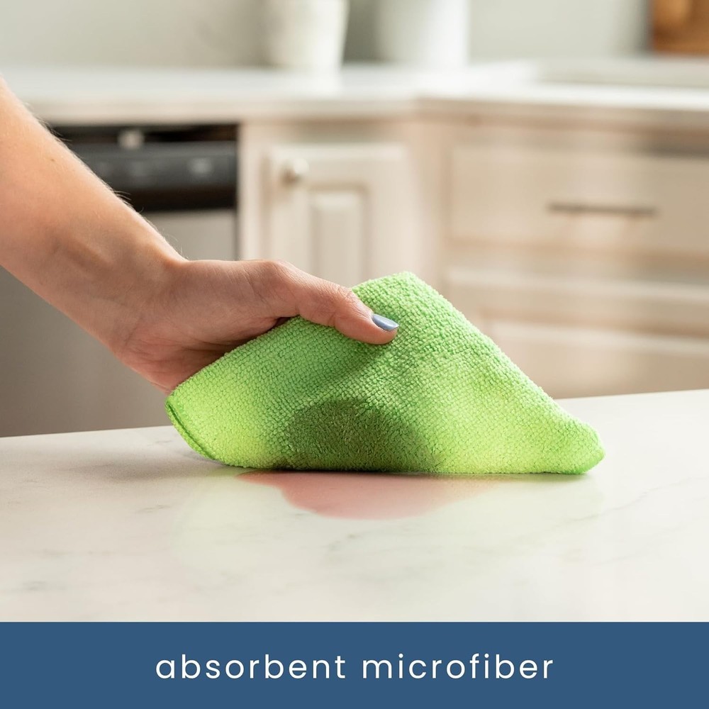 100 Pack Microfiber Cleaning Cloth, Bulk Towels for Home, Reusable Microfiber...