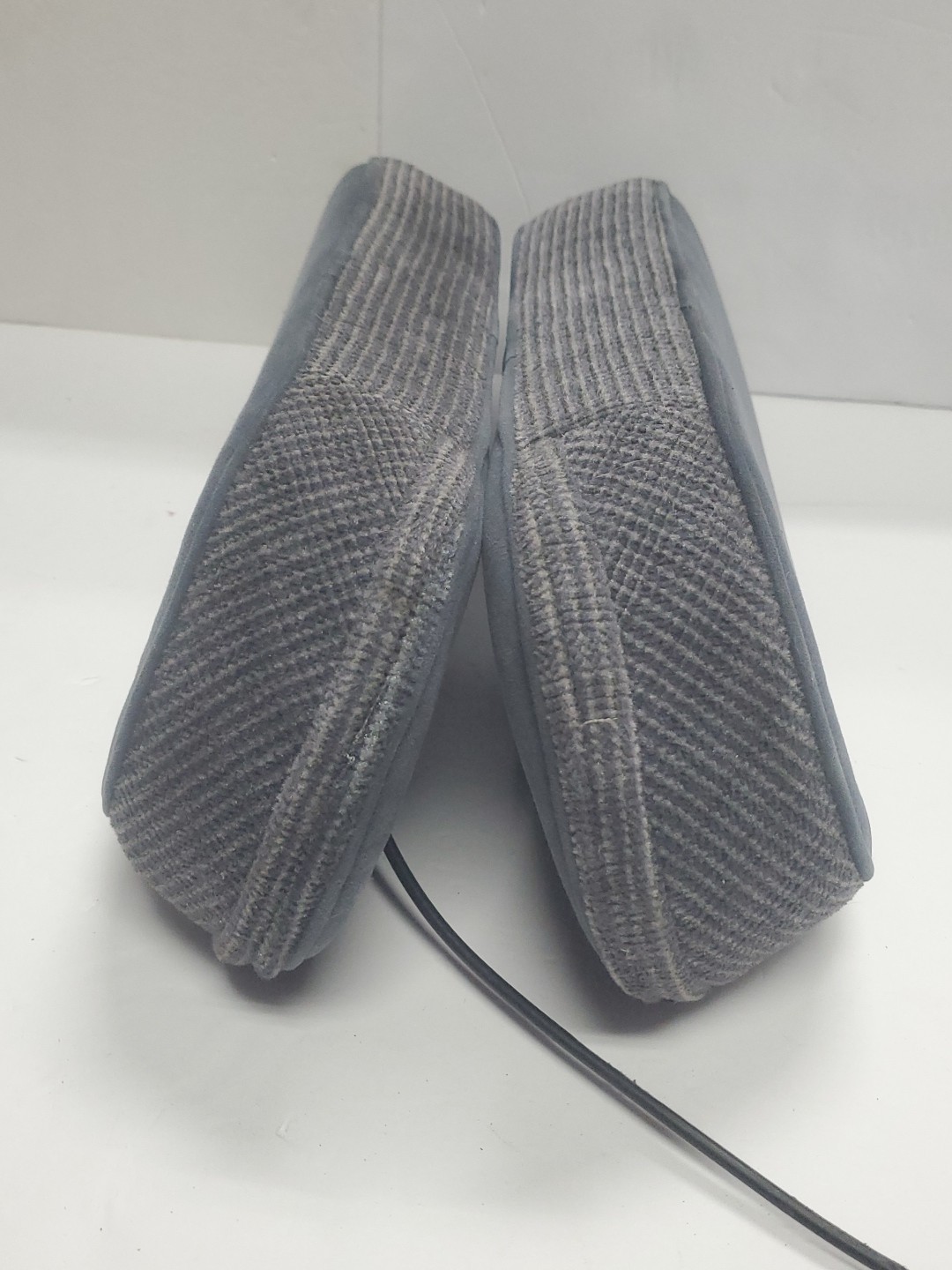 87-91 Ford F150 250 Bronco Bucket Seat Captain Chair Arm Rest Set Blue Cloth OEM