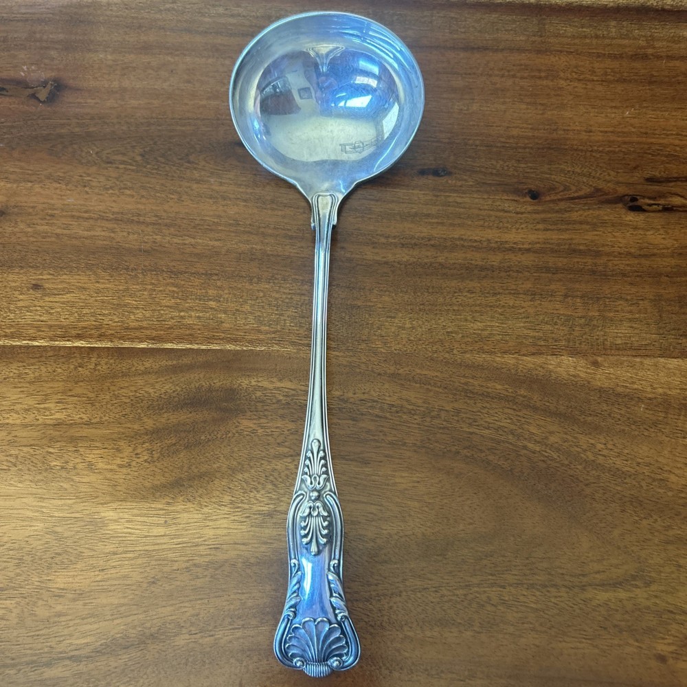 Vintage Reed And Barton Silver Plated Punch Bowl Ladle 12” Holds 1/2 Cup Liquid