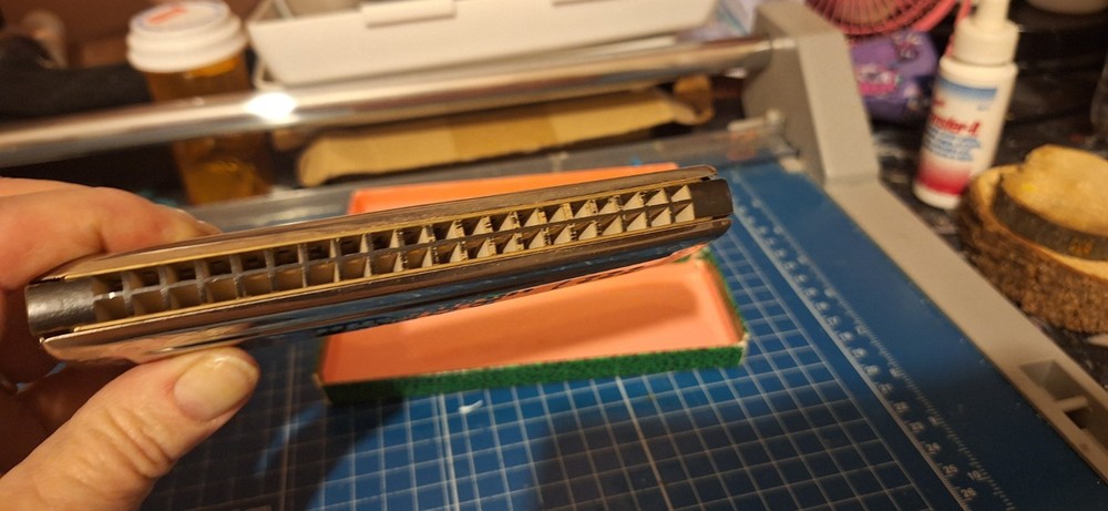 M. Hohner “The Echo” Double Reed Harp Harmonica Notes C & G with Original Box