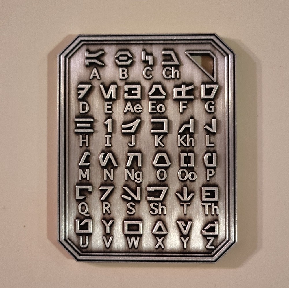 Star Wars Galactic Basic Translator Metal Printing Block Plate