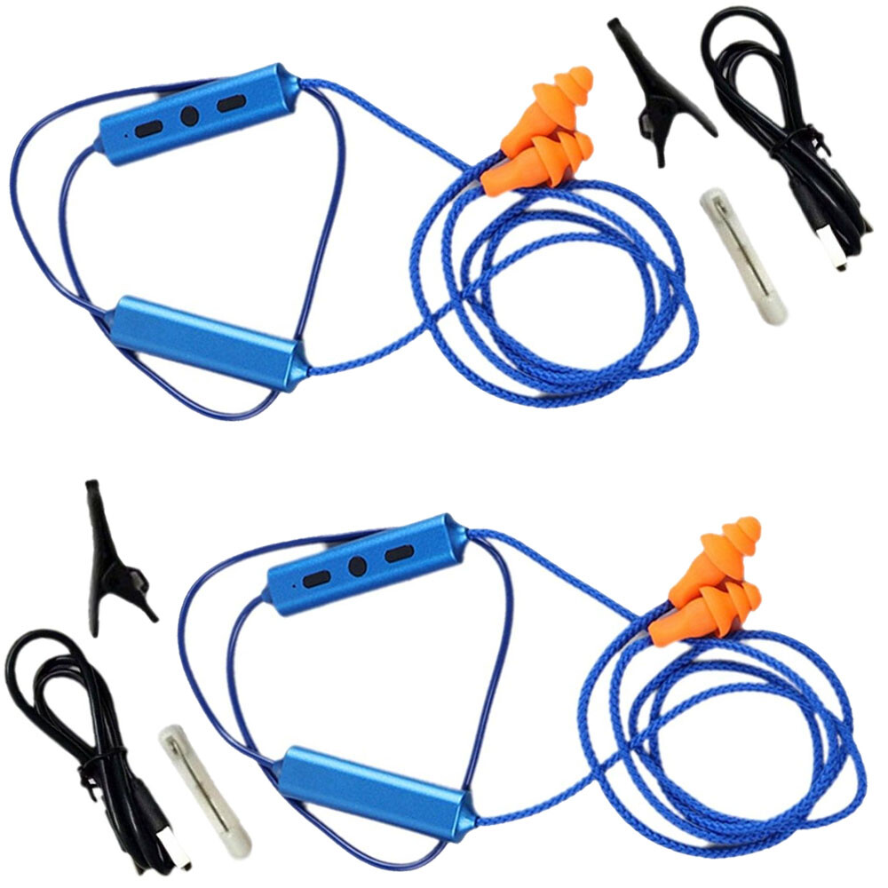 4 Set Blue Ear Plugs Bluetooth Earphone For Work, Noise Suppression, Hearing HOT