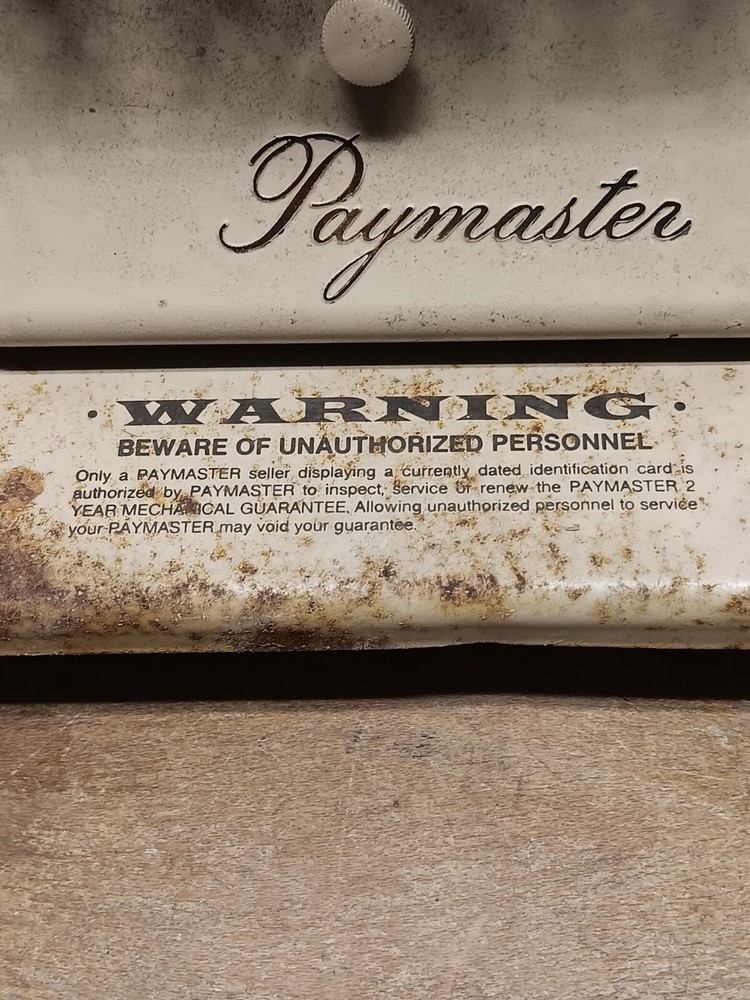 Vintage Paymaster Series X-2000 UNTESTED