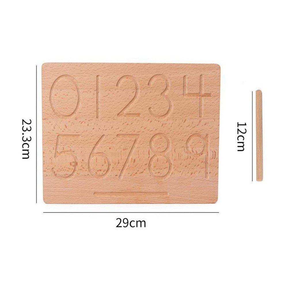 Number & Shape Tracing Board - MONTESSORI MATH MATERIALS