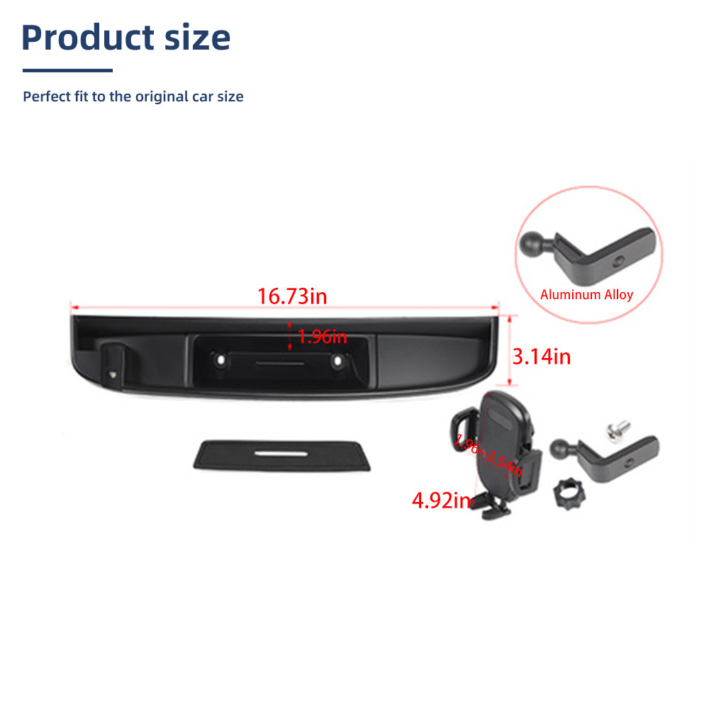 For Dodge Ram 1500 2012-17 Center Console Storage Box Mobile Phone Bracket Mount