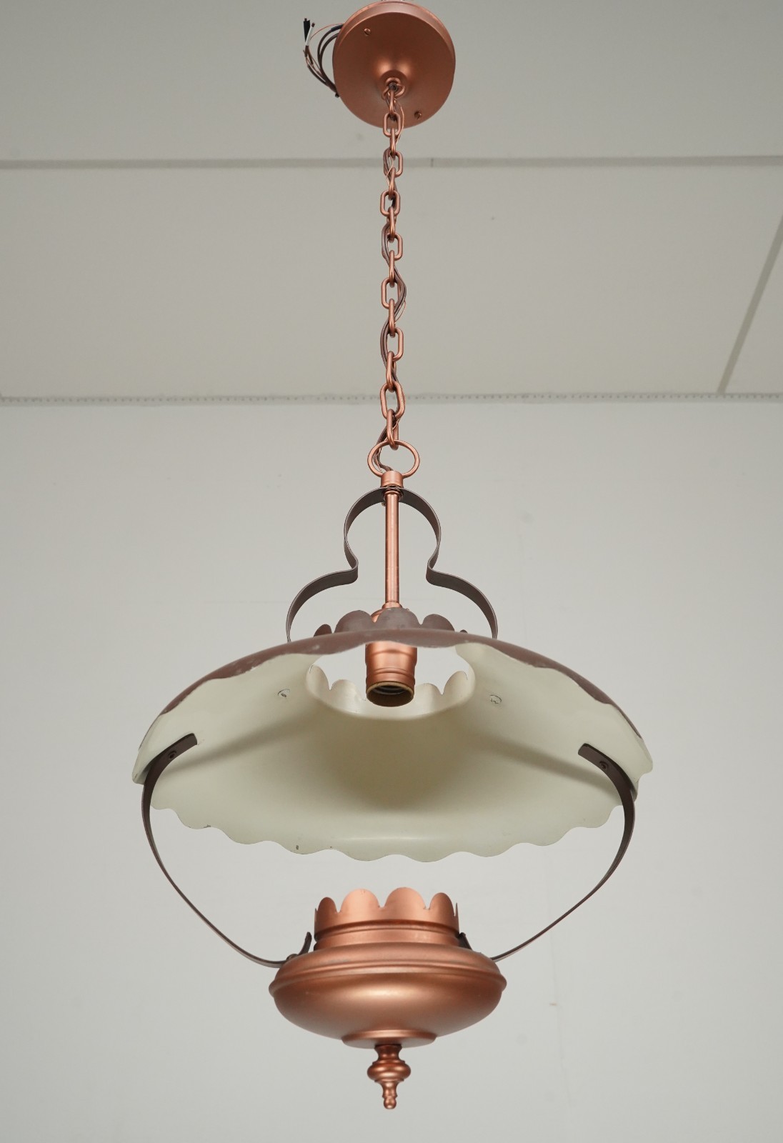 Vintage Copper Plated Steel Rustic Pendant Light