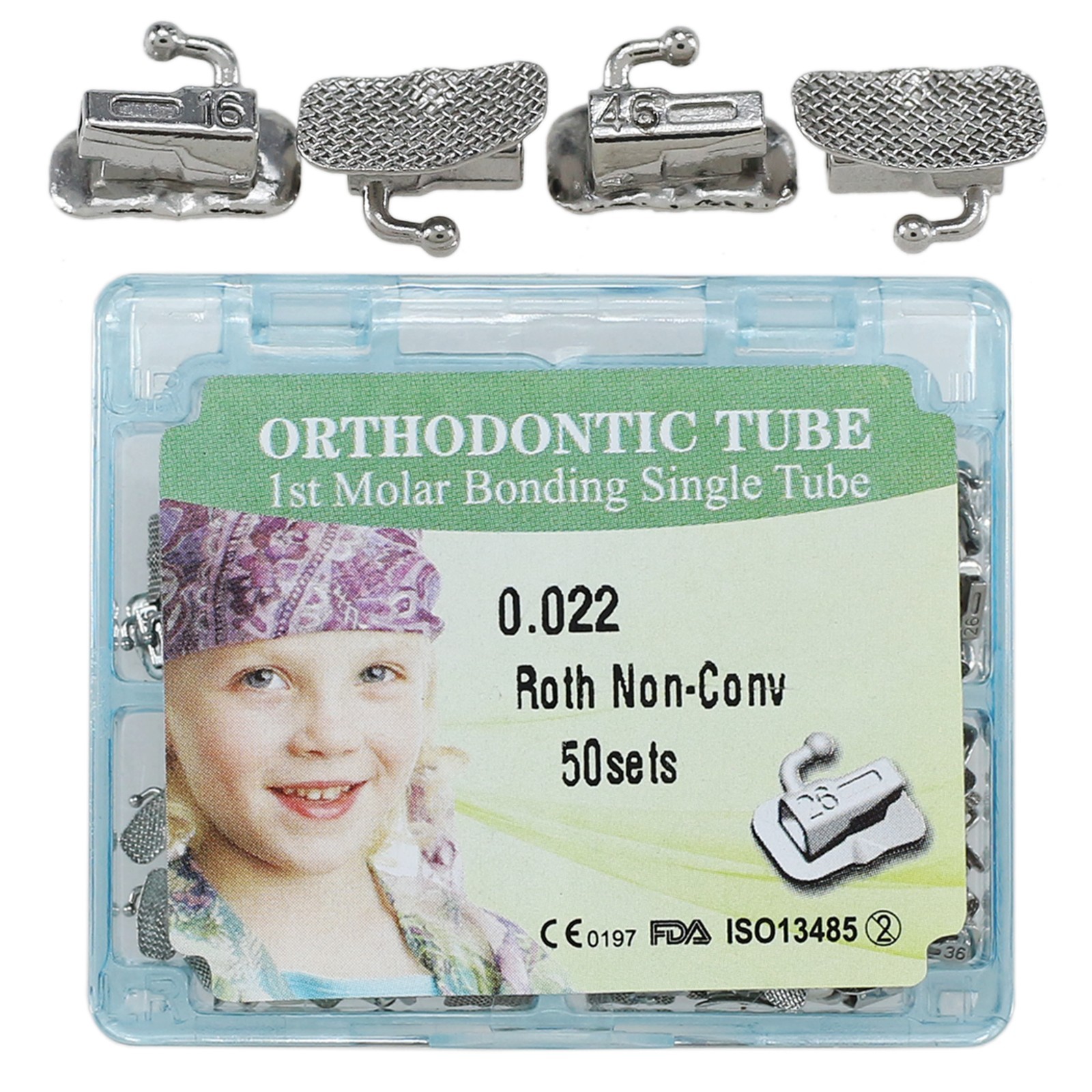 Dental Orthodontic Buccal Tube Molar Tubes Roth MBT 0.022 Convertible Monoblock
