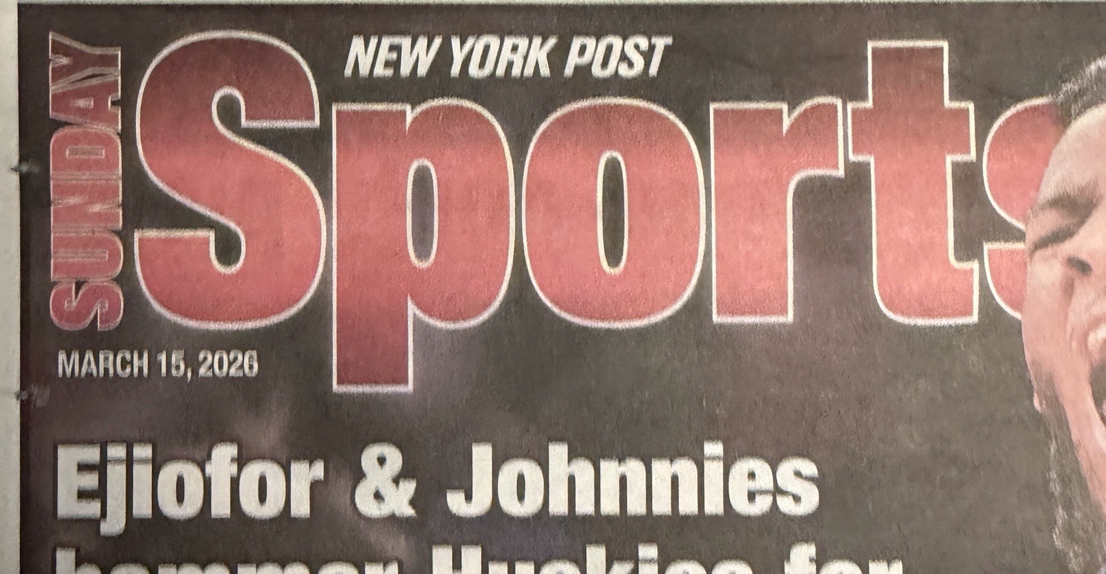 3/15/26 - St. John’s Red Storm - BIG EAST CHAMPS - NY Post Newspaper