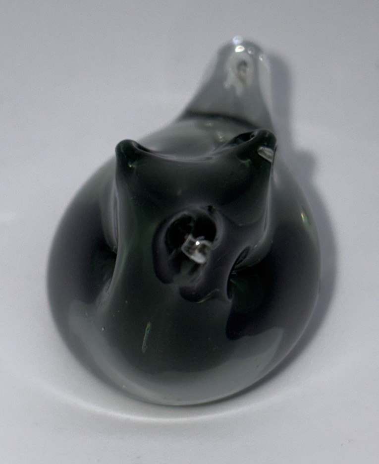 Vintage Nils Landberg Signed Glass Mouse Sweden