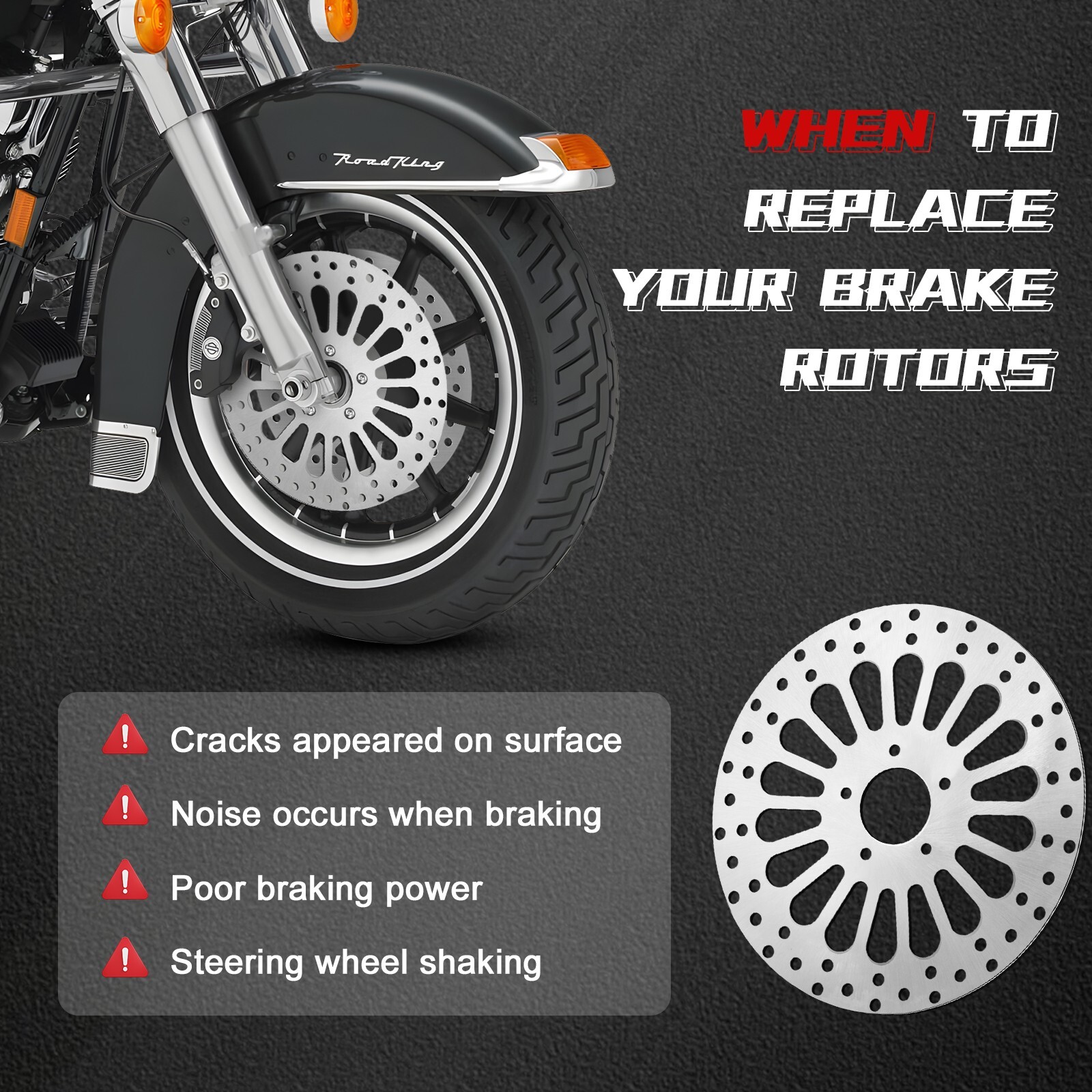 11.5" Rear Brake Rotor for Harley Touring Dynas Touring Sportster US