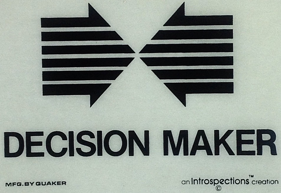 Original Vintage Decision Maker Iron On Transfer