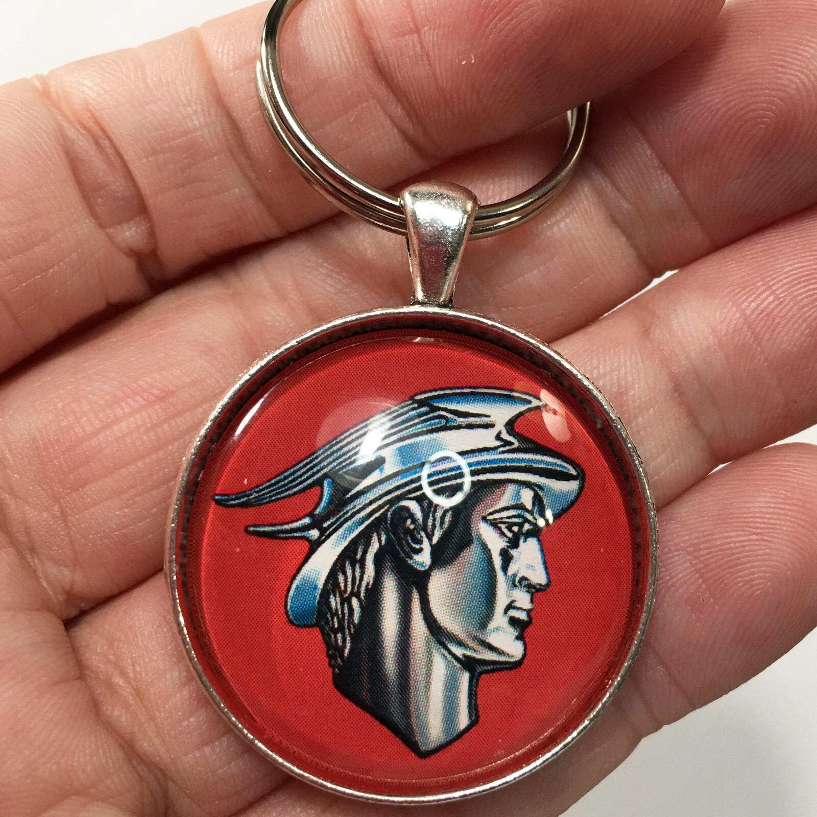 Vintage Mercury Merc Man Badge Emblem Logo Reproduction Keychain