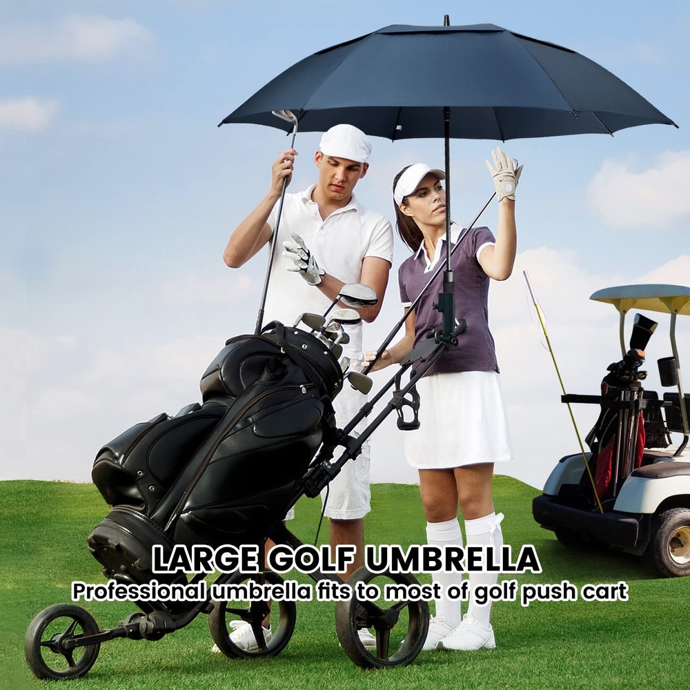 Golf Umbrella Large Windproof Double Canopy Auto Open