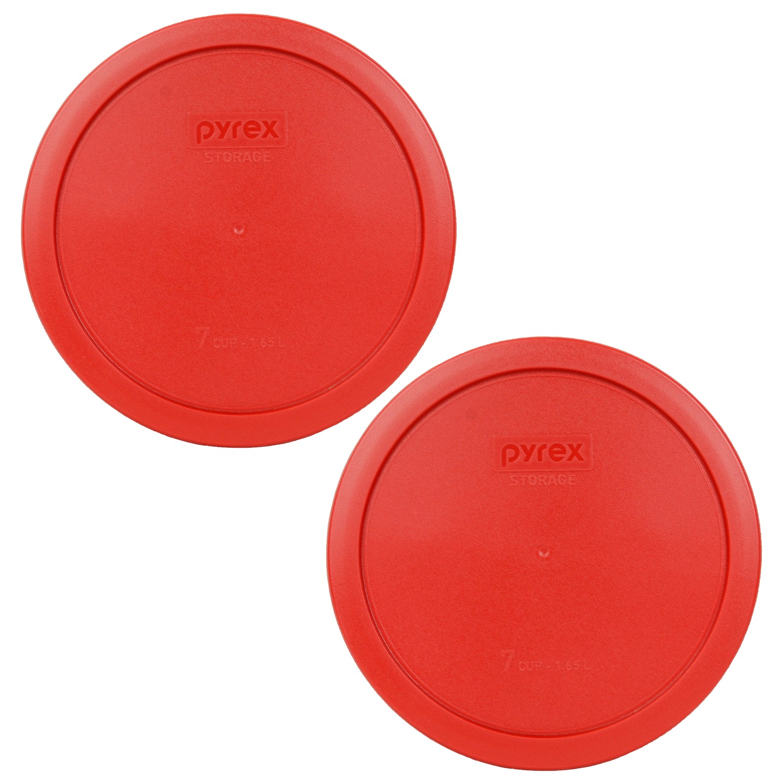 Pyrex 7402-PC 6/7 Cup Poppy Red Lid (2-Pack)