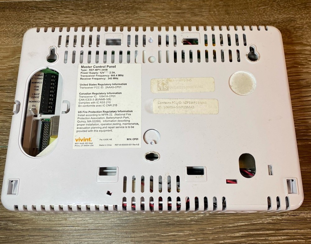 Vivint REF-MP1-345B Master Control Panel - Untested