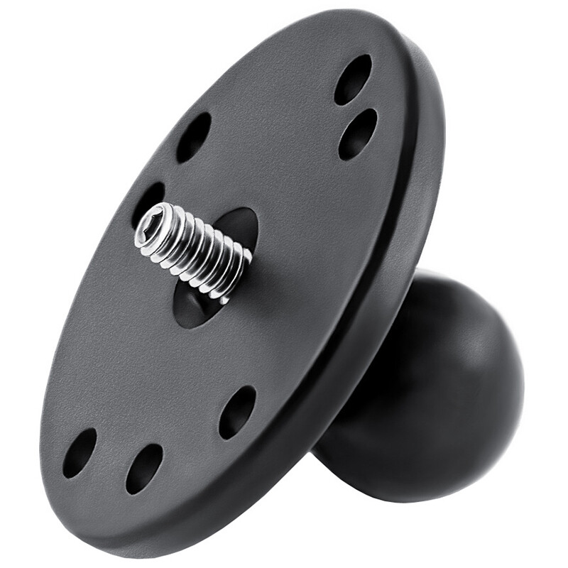 RAM Round Base with 1" Ball and Camera Mount Threaded Stud RAM-B-202A