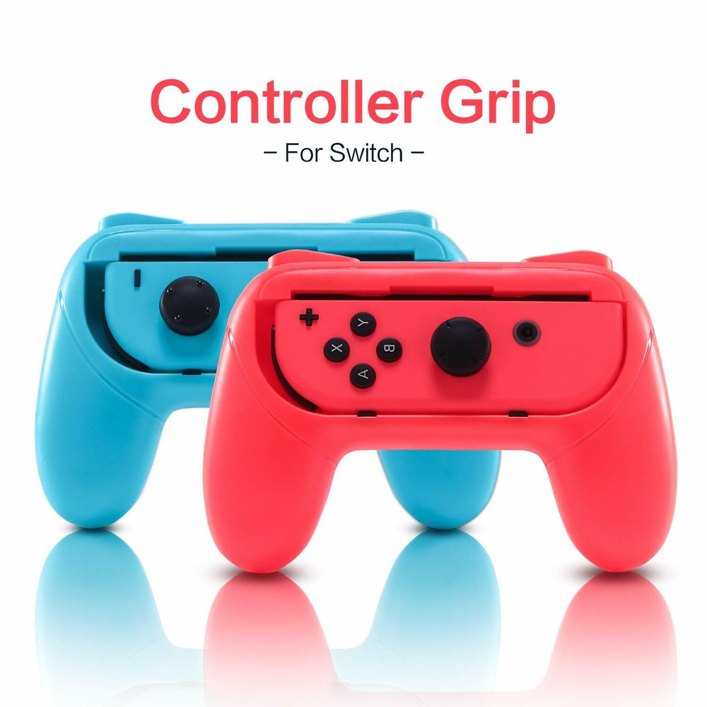 Switch Joy-Con Controller Handle Grip Nintendo Switch (Red/Blue/Black)2PK