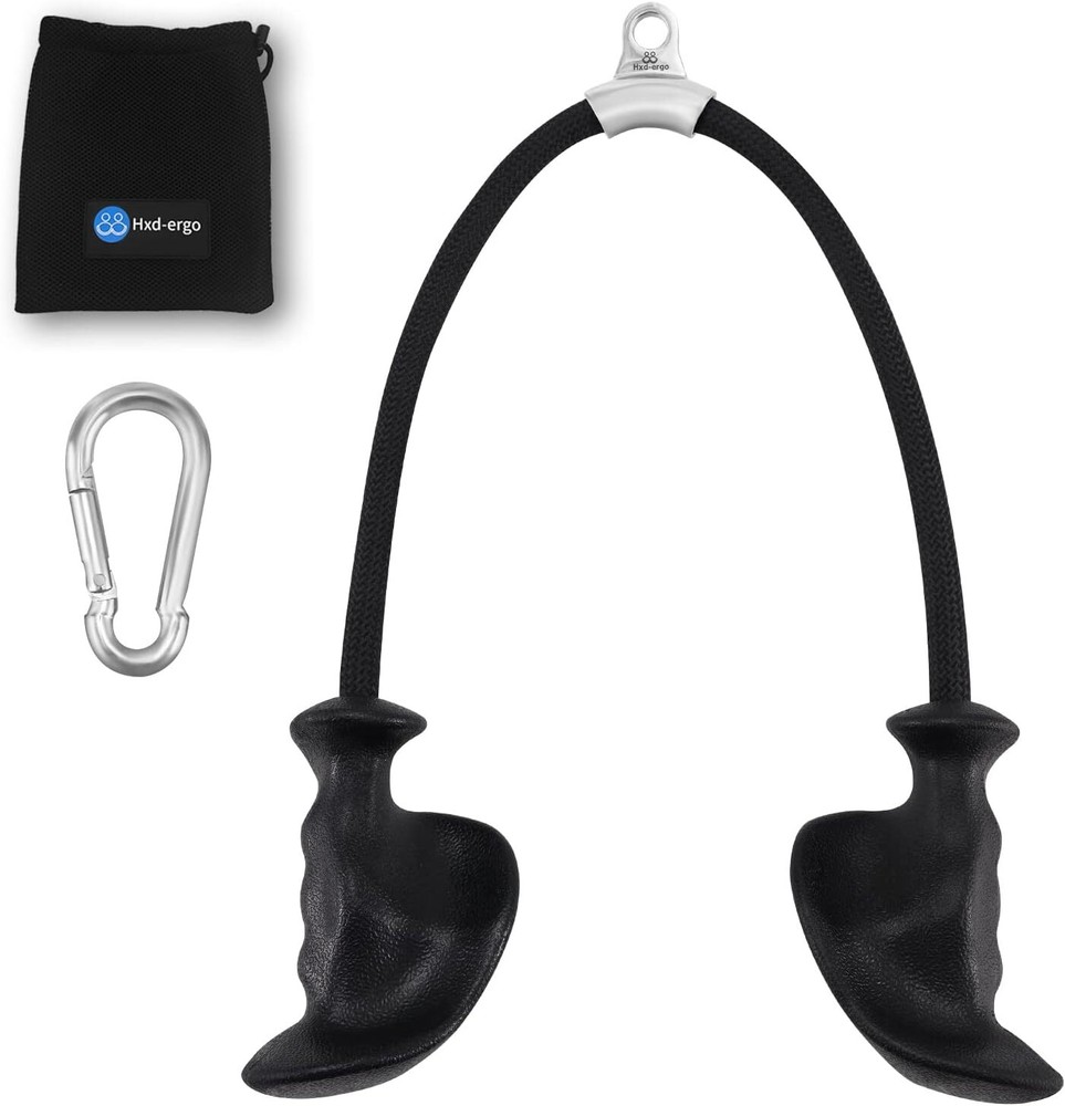 Tricep Rope with Ergonomic Handles, 36 Inch Tricep Pull Down RopeCable Machine