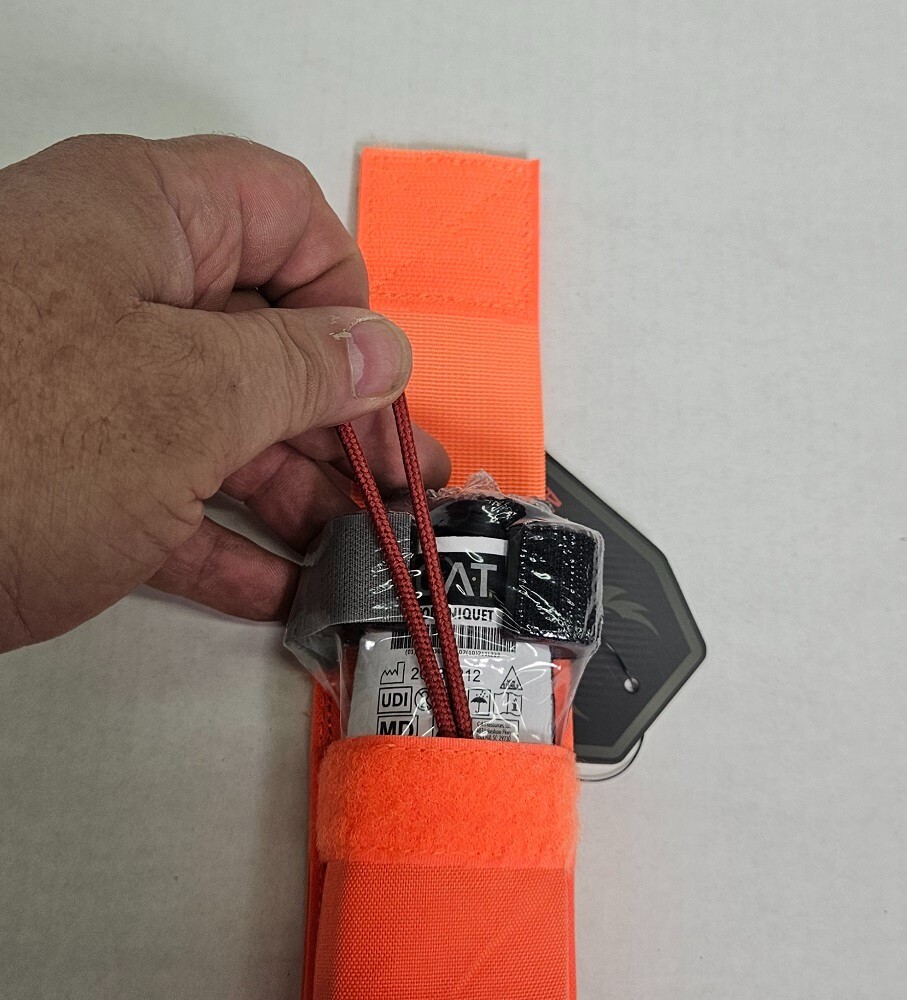 AR500 Orange "Quick Pull" TQ Pouch with MOLLE
