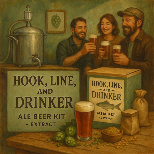 Label Peelers Hook, Line, and Drinker Ale Beer Kit - Extract