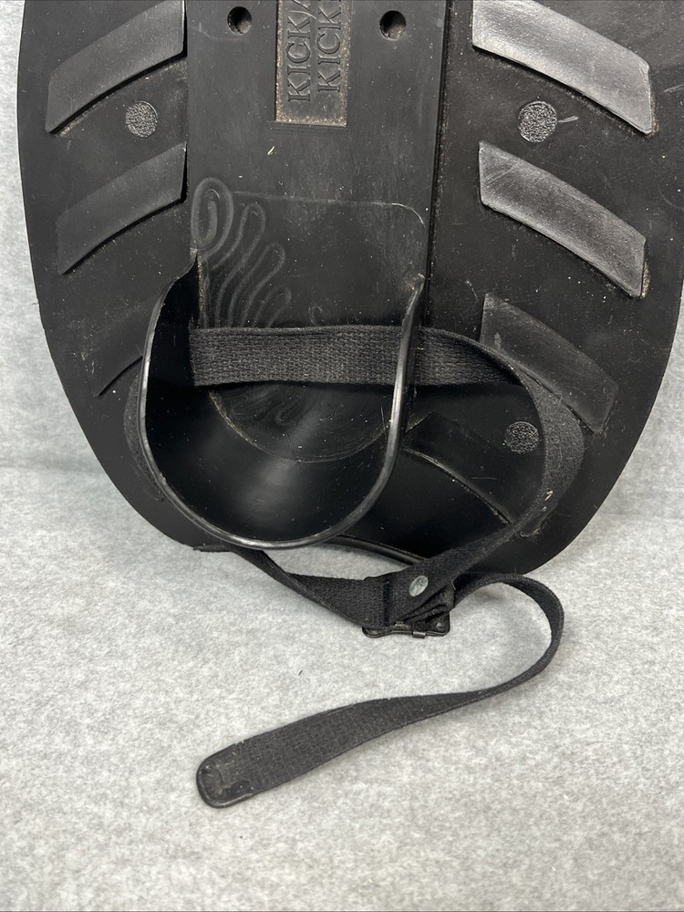 Kickapoo Kickers Fins Adjustable for Float Tube Fishing - Black - Missing Strap
