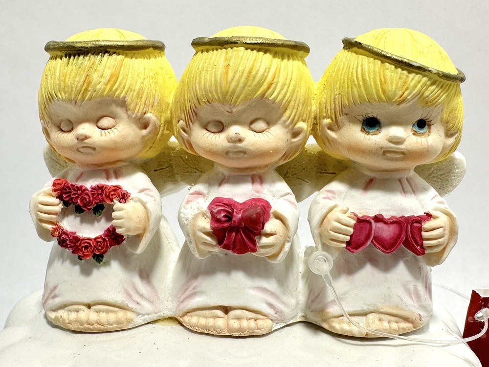 Hallmark Three Angels Hinged Trinket Box Empty
