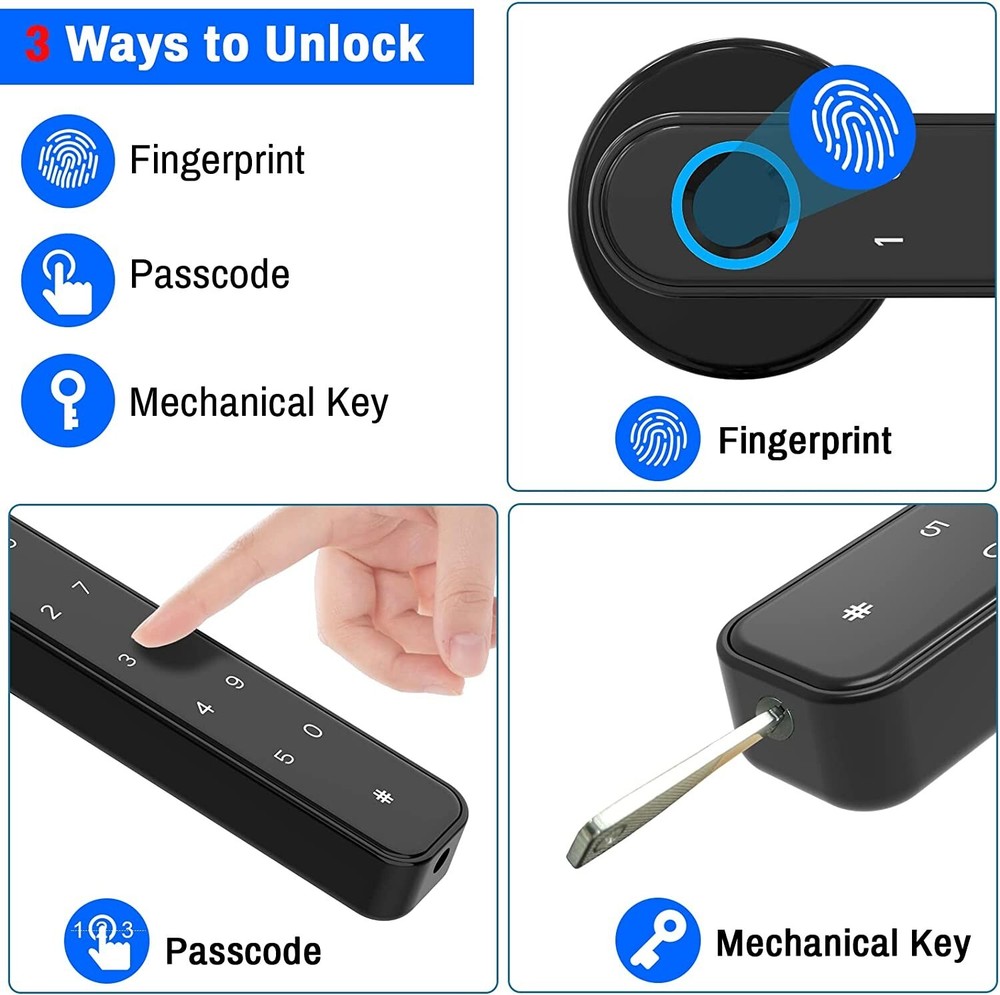 Secustone Fingerprint Smart Lock Biometric Keyless Passcode Open Box