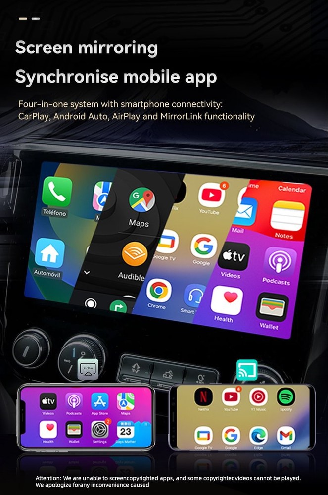 Wireless CarPlay Adapter for Apple iPhone & Android Auto USB Adapter Plug & Play