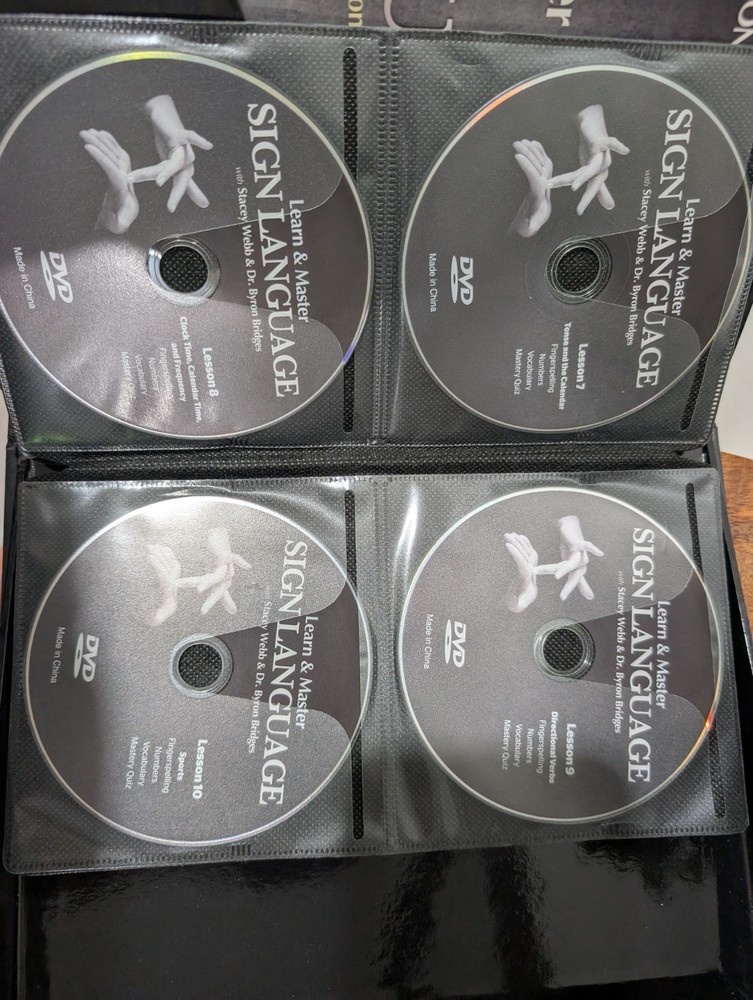 Learn & Master Sign Language / Webb & Bridges 2014 - 25 DVDS + Lesson Book