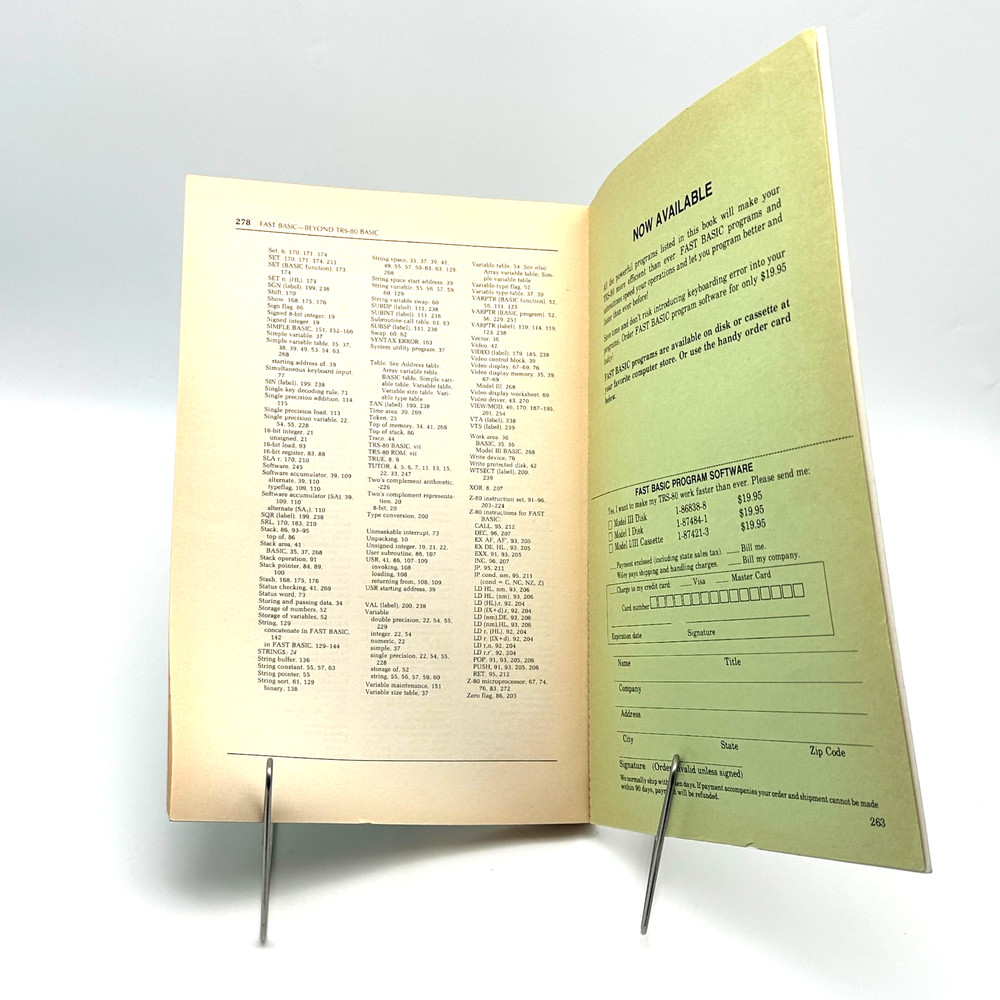 Fast BASIC Beyond TRS 80 BASIC 1982 Wiley Vintage Computer Programming Guide