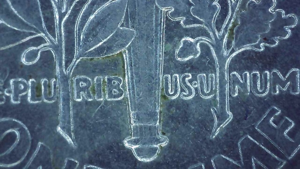 1993 P Dime error DDR and misaligned die