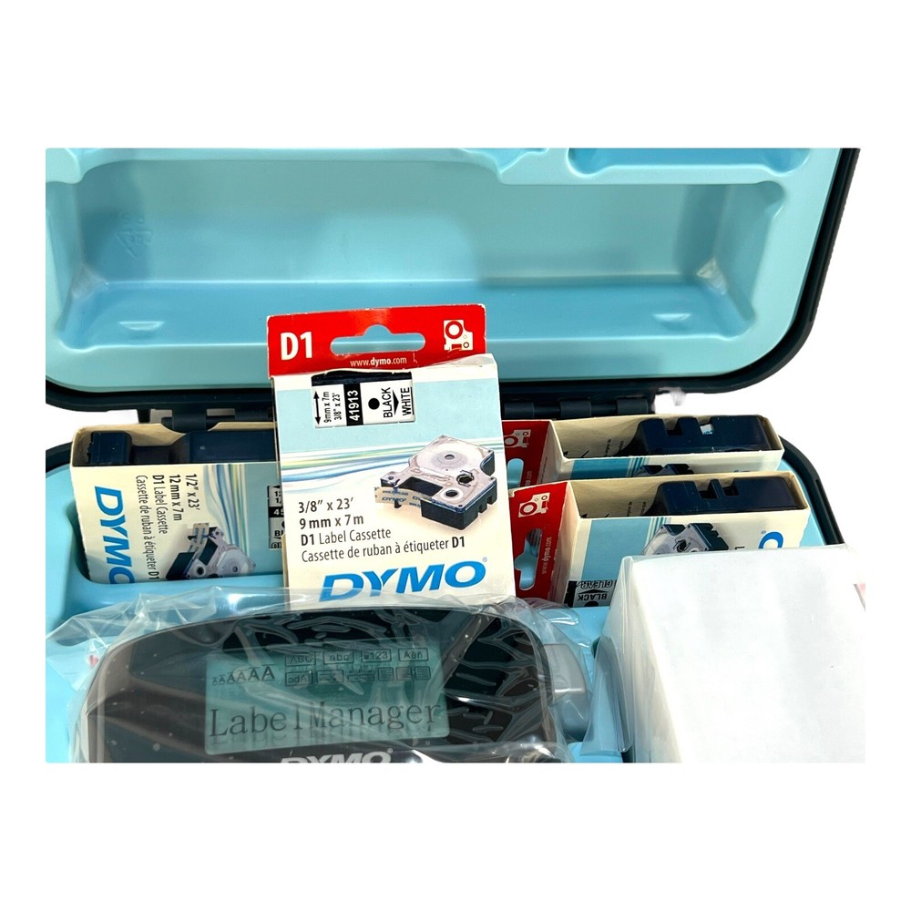 DYMO Label Maker Label Manager 210D Printer Case Bundle