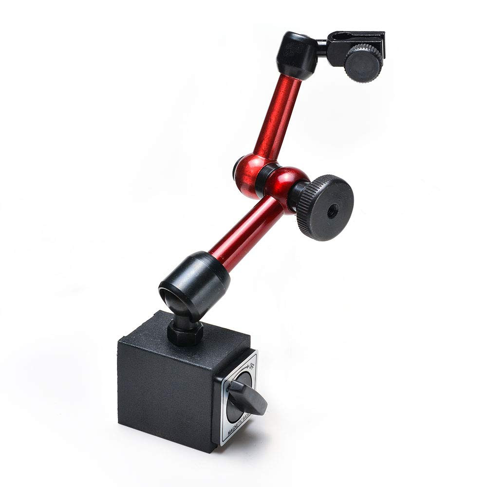 3-Joint Red Adjustable Magnetic Base Holder for Digital Dial Indicator