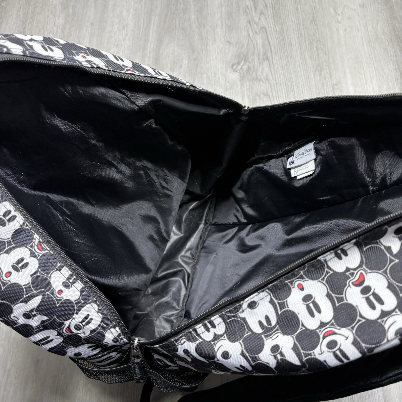 Walt Disney World Backpack Mickey Mouse All Over Print Mickey Net Side Pouches