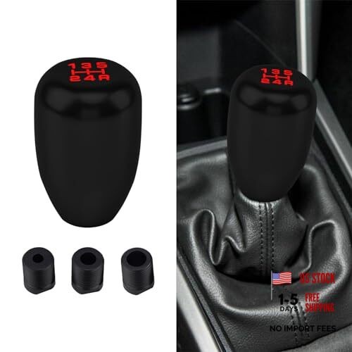 Car Gear Shift Knobs, Manual Gear Shift Knobs Replacement, Universal Car Black