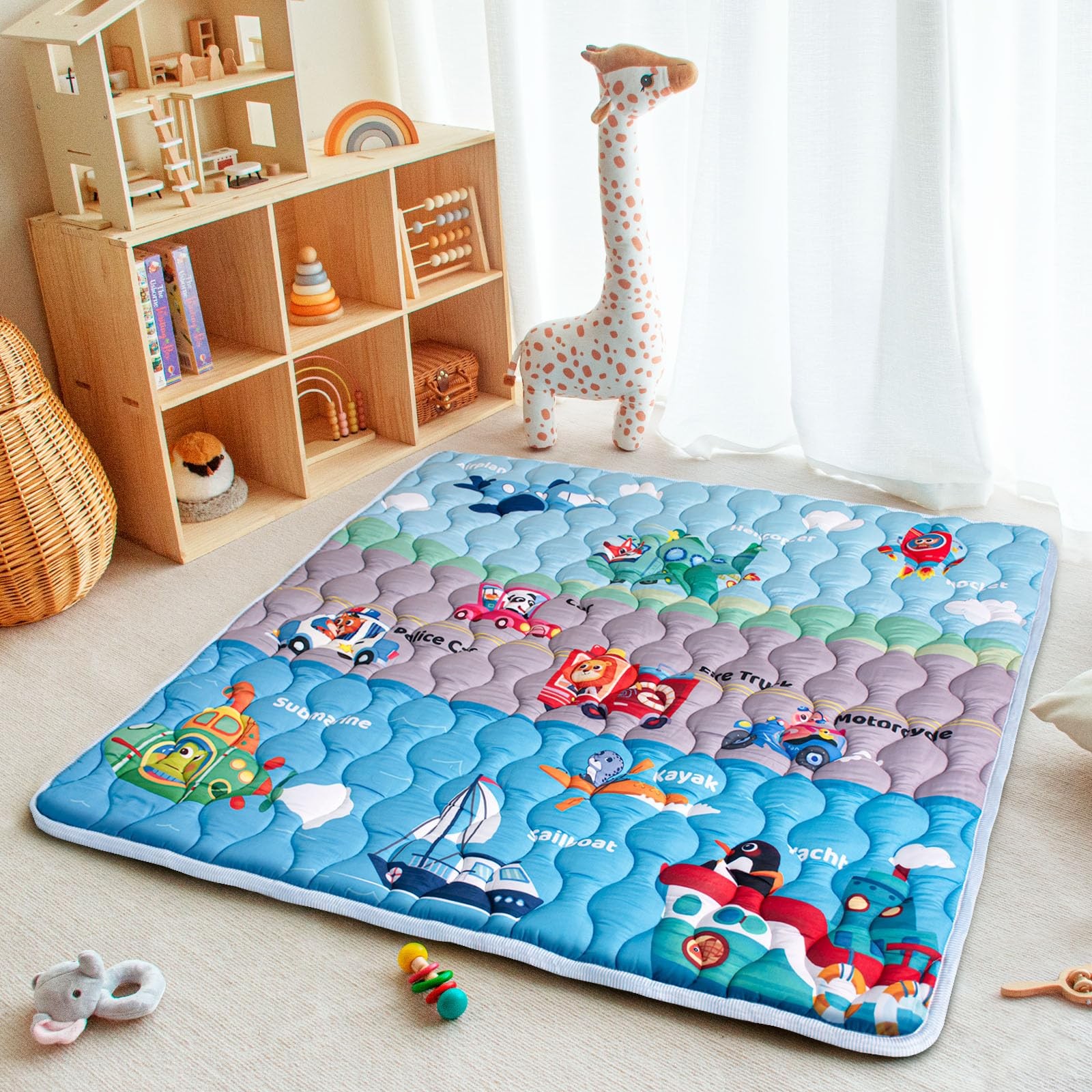 Baby Play Mat, 50x50 Playpen Mat with Super Soft Touch, Activity Mat with Upg...