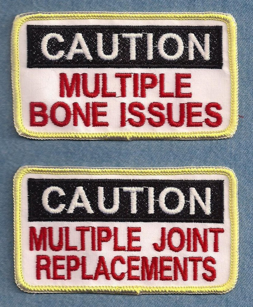 CAUTION MULTIPLE BONE - JOINT - service dog vest patch