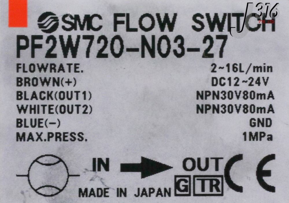 14299 SMC DIGITAL FLOW SWITCH PF2W720-N03-27