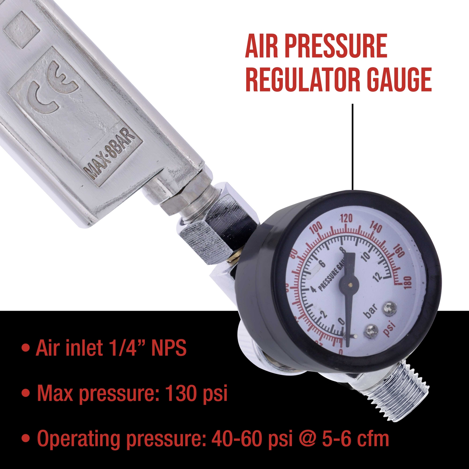 Custom Coat Variable Nozzle Bed Liner Spray Application Gun, Fits U-Pol Raptor