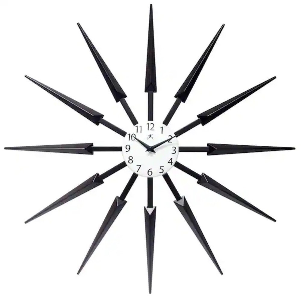 Infinity Instruments White Face Replacement Clock for Spoked Clocks