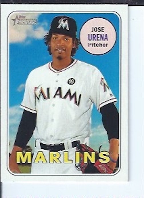 Jose Urena 2018 Topps Heritage Short Print