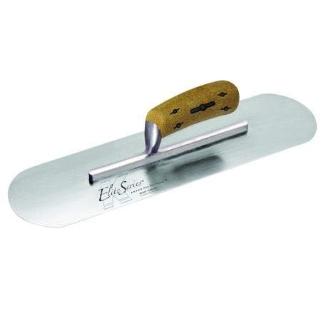 Kraft Tool CFE435K 10"x3" Elite Carbon Steel Pool Trowel w/ Cork Handle
