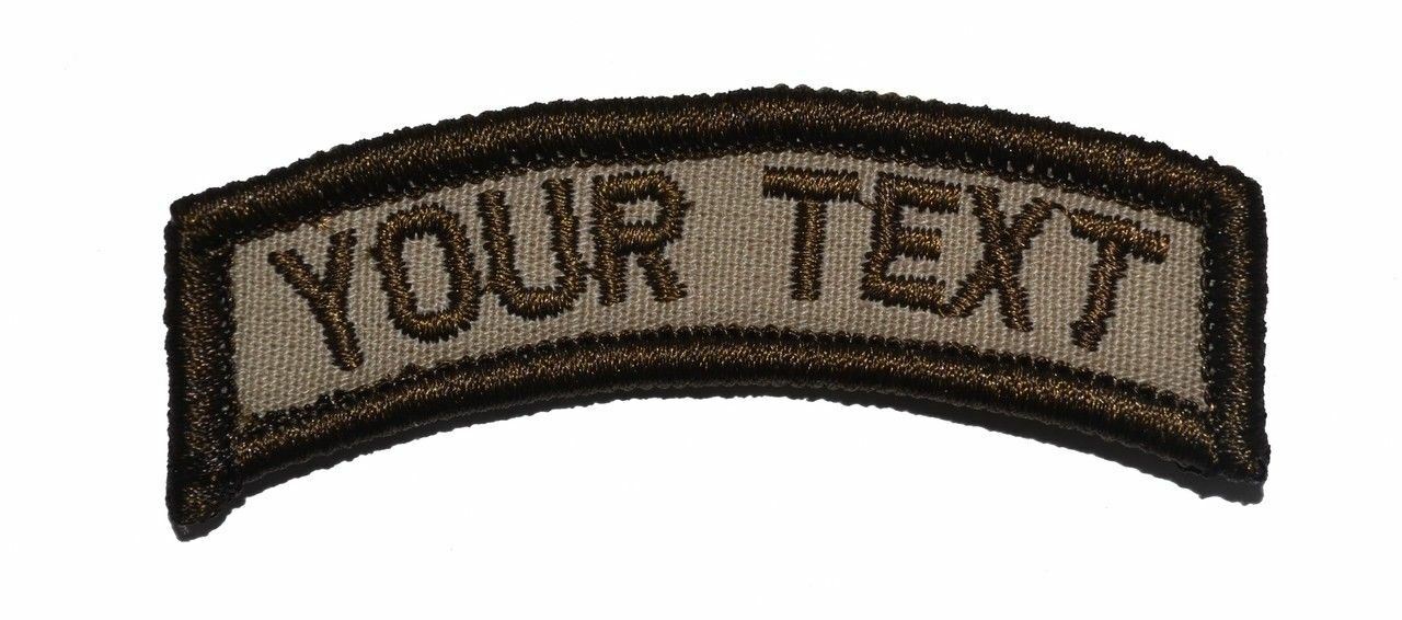 CUSTOMIZED Tab Military/ Patch with Hook and Fastener - Multiple Colors